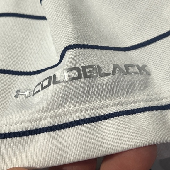 Under Armour Men's White Striped Polo Shirt - Picture 5 of 7